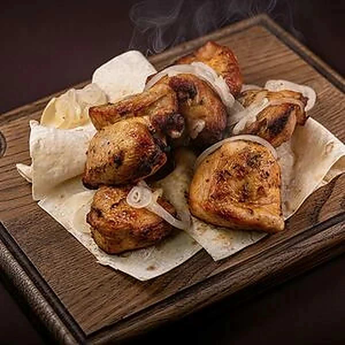 Шашлык в тандыре из филе грудки цыплёнка